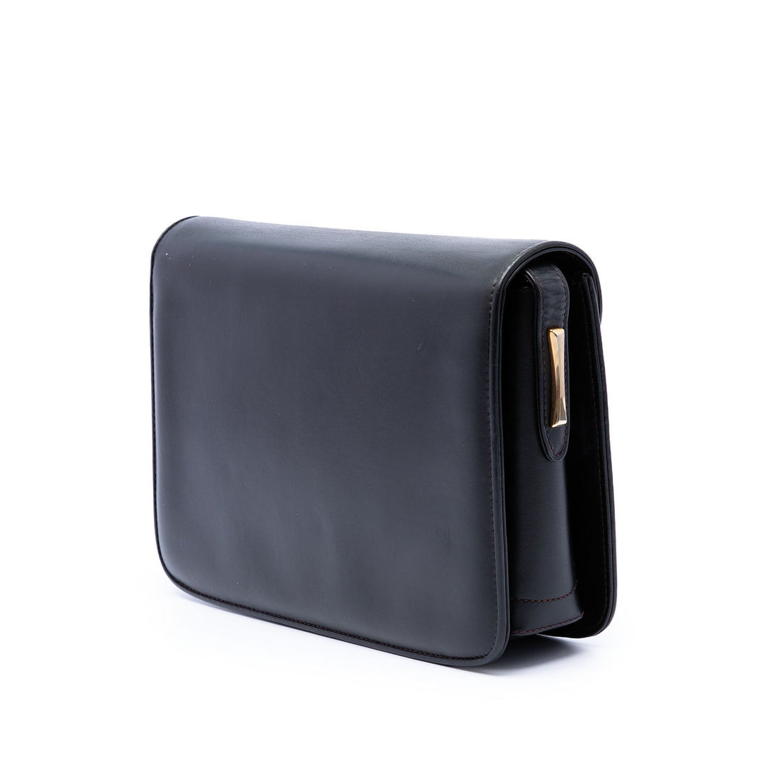 Interlocking G Enveloppe Sac Cuir de veau Noir