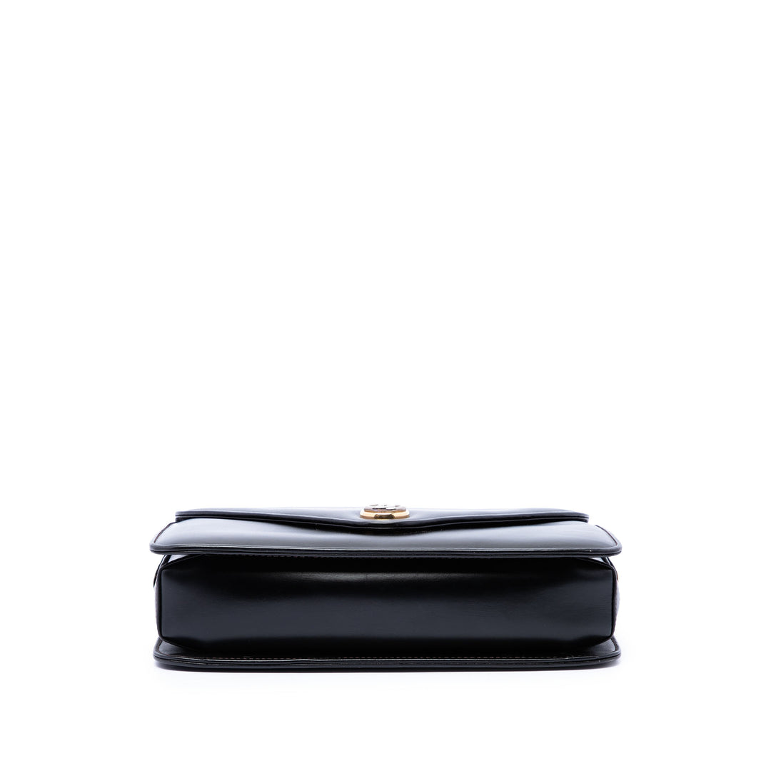 Interlocking G Enveloppe Sac Cuir de veau Noir