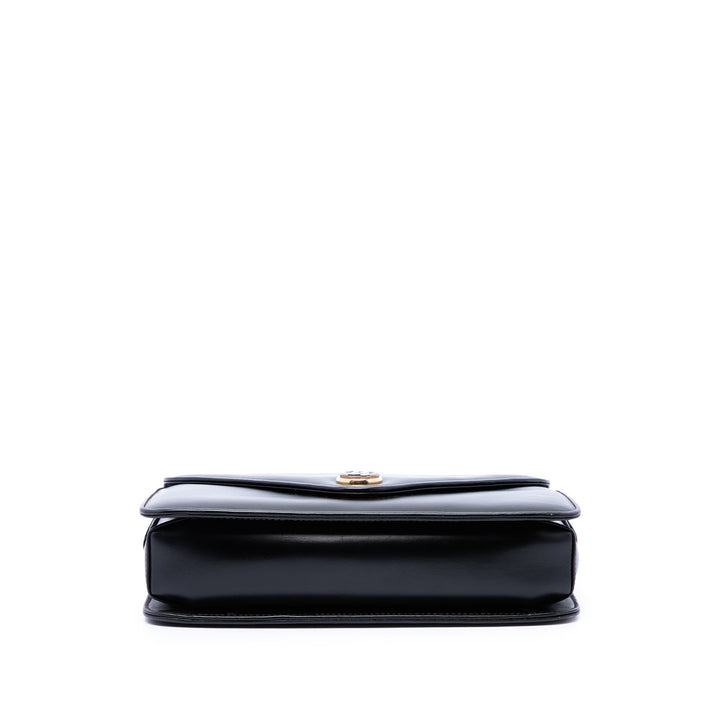 Interlocking G Enveloppe Sac Cuir de veau Noir