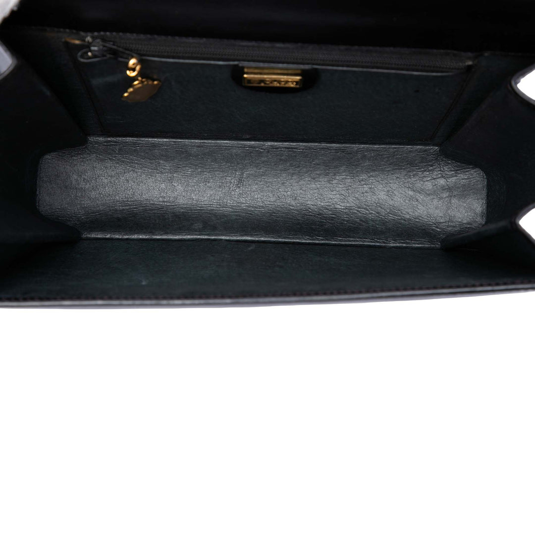 Interlocking G Enveloppe Sac Cuir de veau Noir