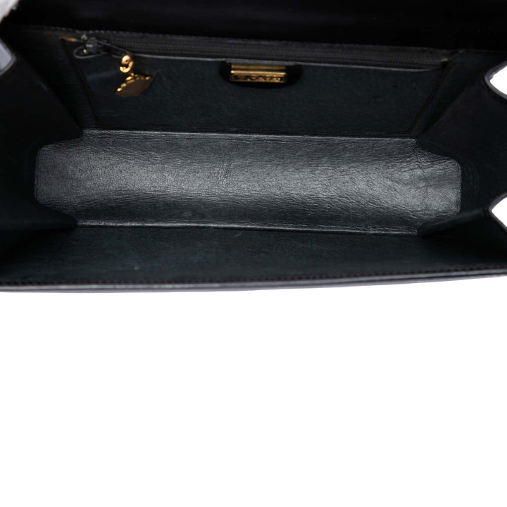 Interlocking G Enveloppe Sac Cuir de veau Noir