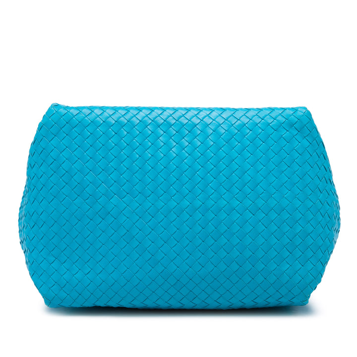 Bottega Veneta Cabas Intrecciato Parachute nappa Bleu – vue 3 – GABY PARIS