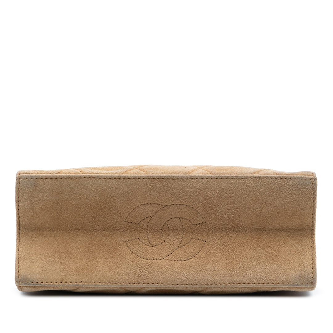 Chanel CC Matelassé Daim Kiss Lock Sac à main