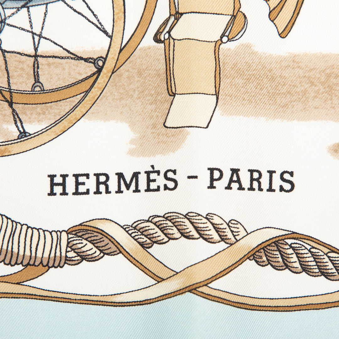 Hermès Musee Foulard 90 Blanc