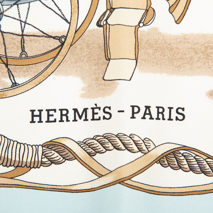 Hermès Musee Foulard 90 Blanc