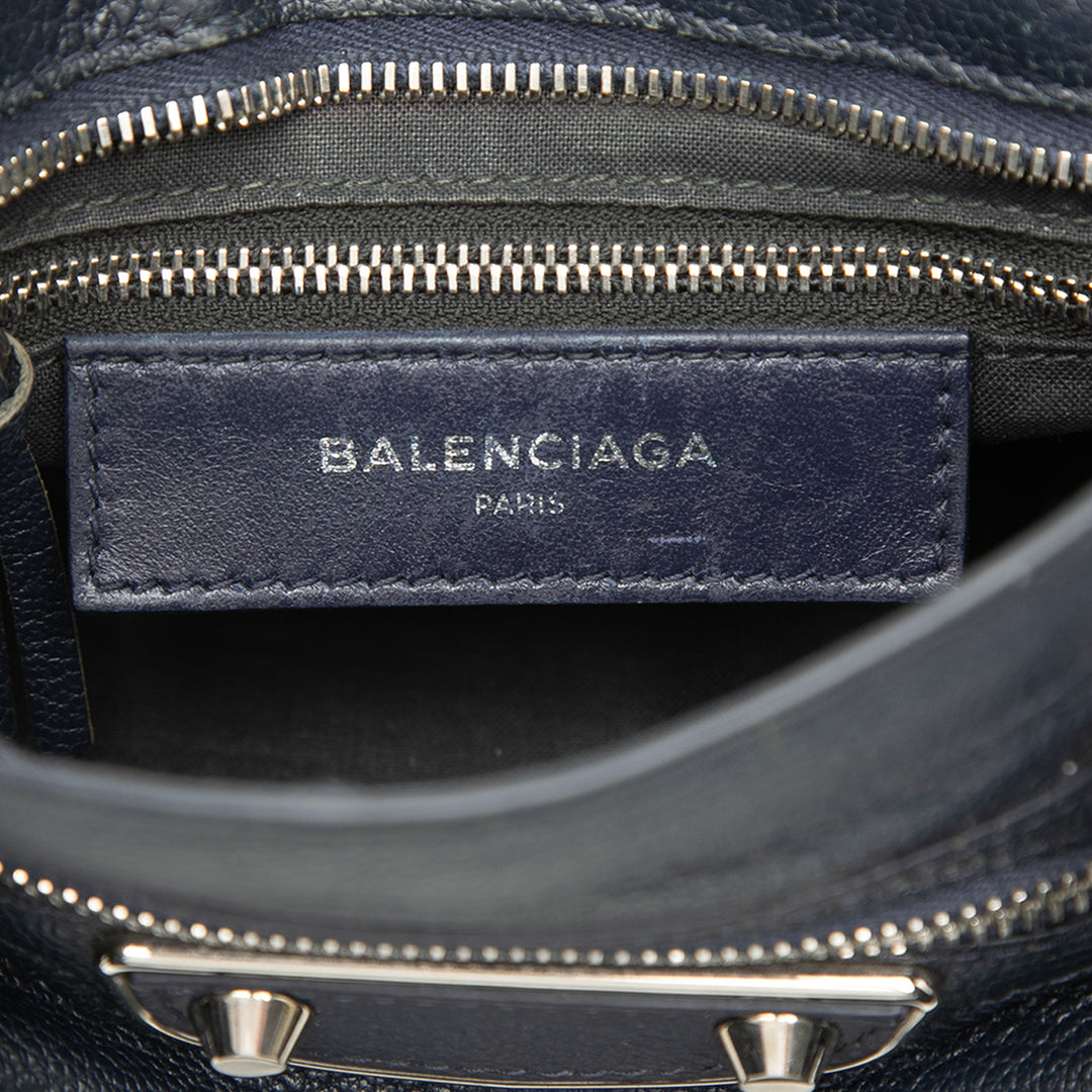 Balenciaga Mini Cuir de chèvre Motocross Classic Metallic Edge City Sac