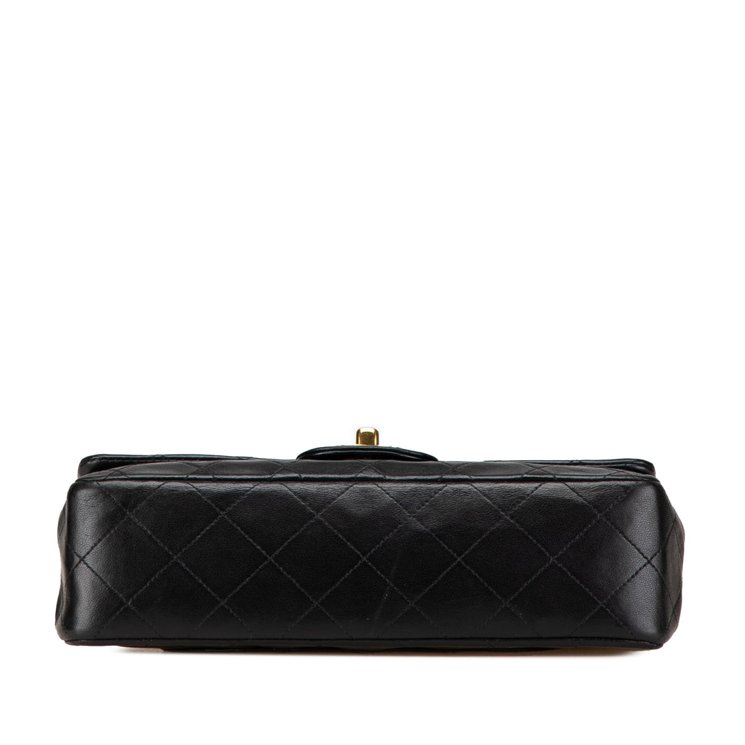 Small Classic Lambskin Double Flap Black - Gaby Paris