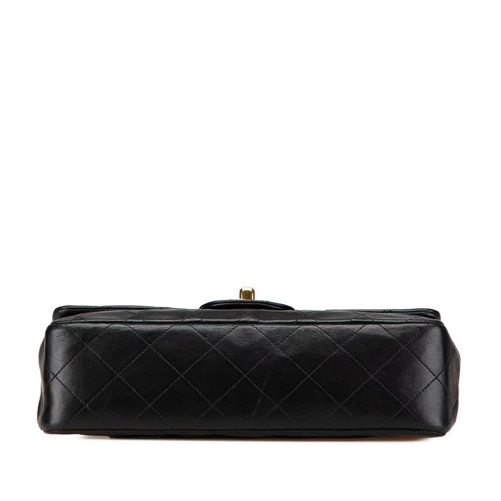 Small Classic Lambskin Double Flap Black - Gaby Paris