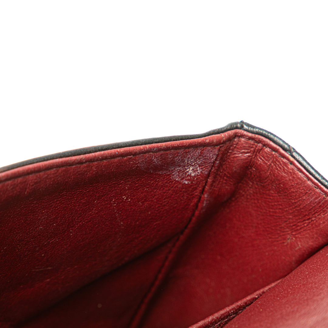 Small Classic Lambskin Double Flap Black - Gaby Paris