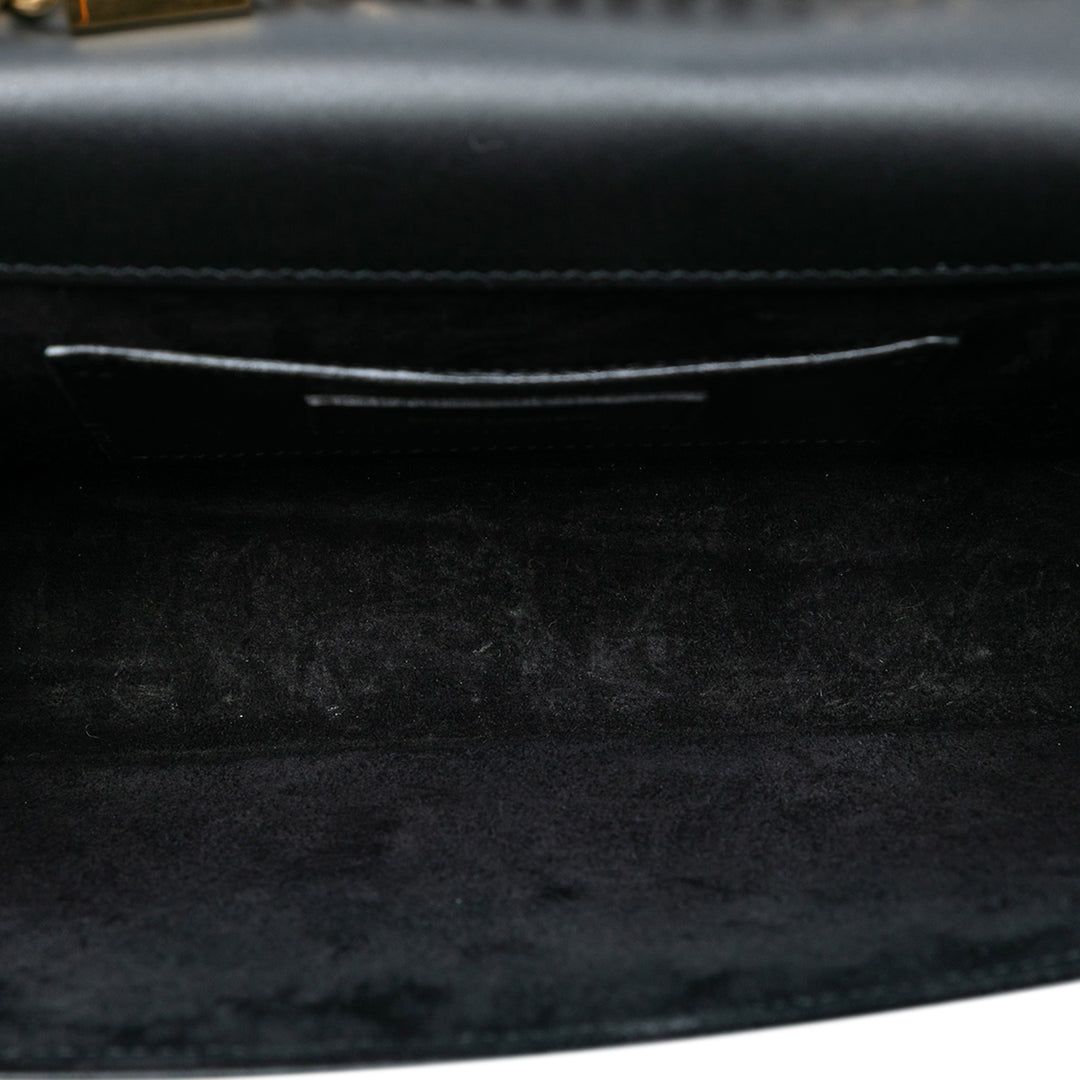 Saint Laurent Medium Smooth Cuir de veau Classic Monogram Kate Tassel Sac porté croisé Noir