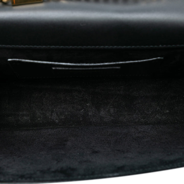 Saint Laurent Medium Smooth Cuir de veau Classic Monogram Kate Tassel Sac porté croisé Noir