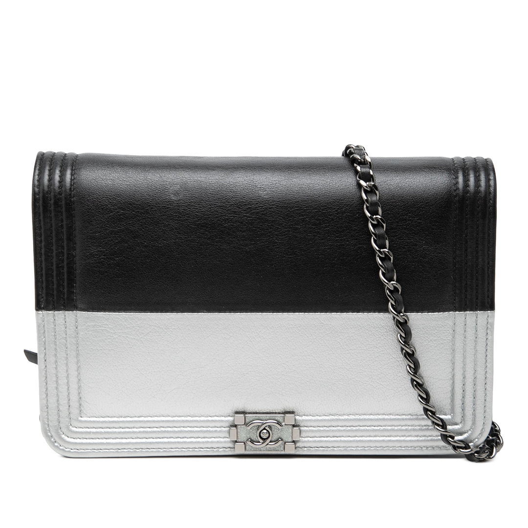 Chanel Bicolore Boy Wallet on Chain Cuir de veau