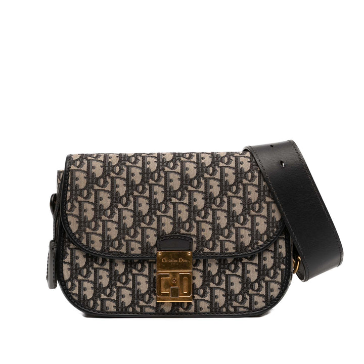 Dior Oblique Toile à rabat Sac porté croisé