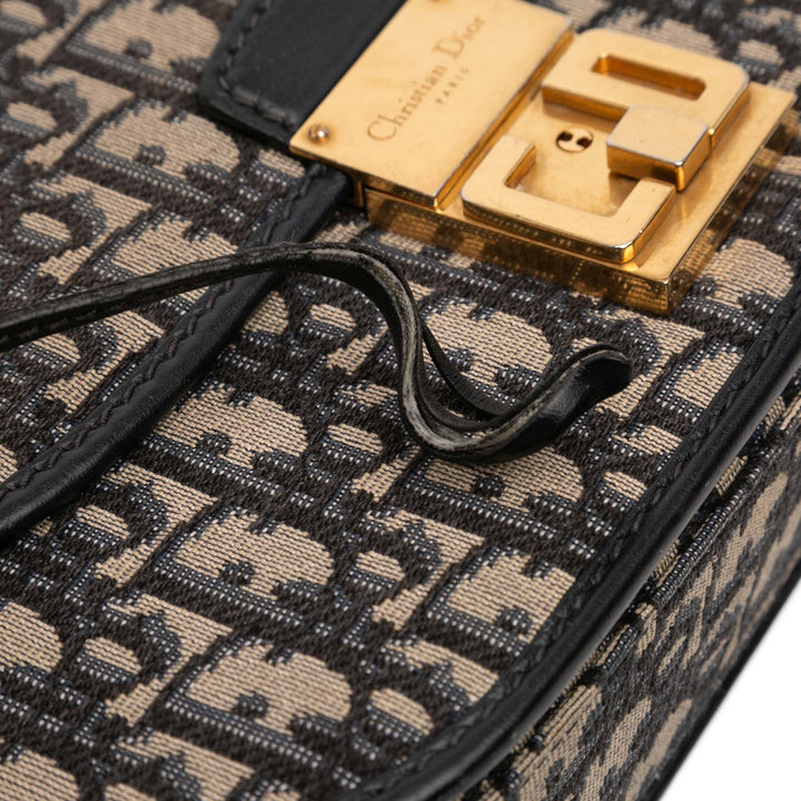 Dior Oblique Toile à rabat Sac porté croisé