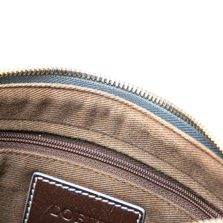 Anagram Coated Canvas Crossbody Blue - Gaby Paris