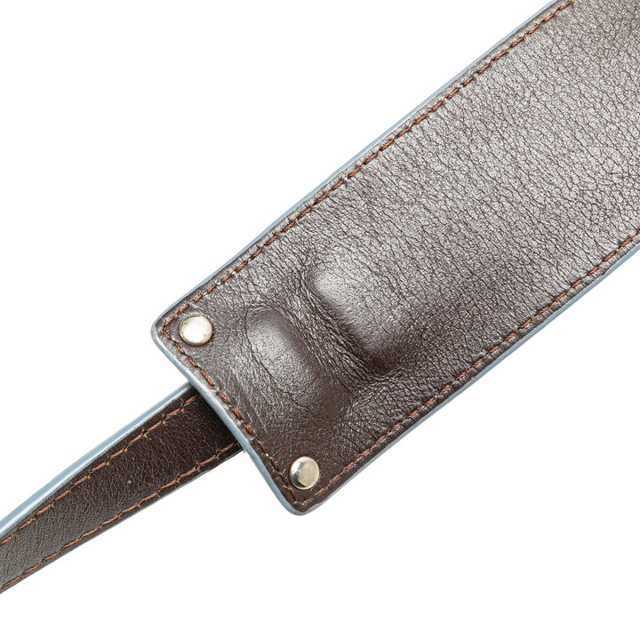 Anagram Coated Canvas Crossbody Blue - Gaby Paris