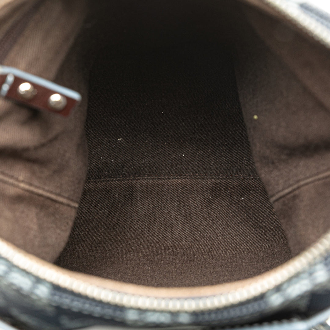 Anagram Coated Canvas Crossbody Blue - Gaby Paris