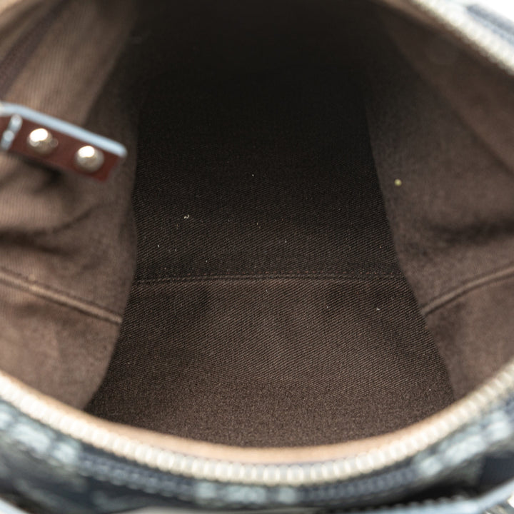 Anagram Coated Canvas Crossbody Blue - Gaby Paris