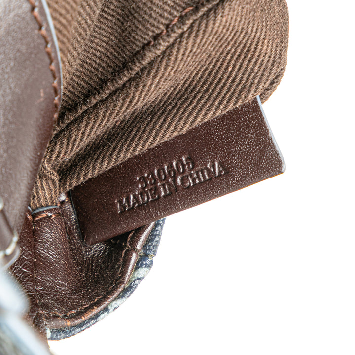 Anagram Coated Canvas Crossbody Blue - Gaby Paris