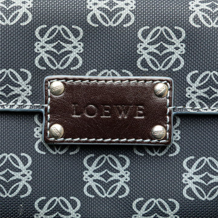 Anagram Coated Canvas Crossbody Blue - Gaby Paris