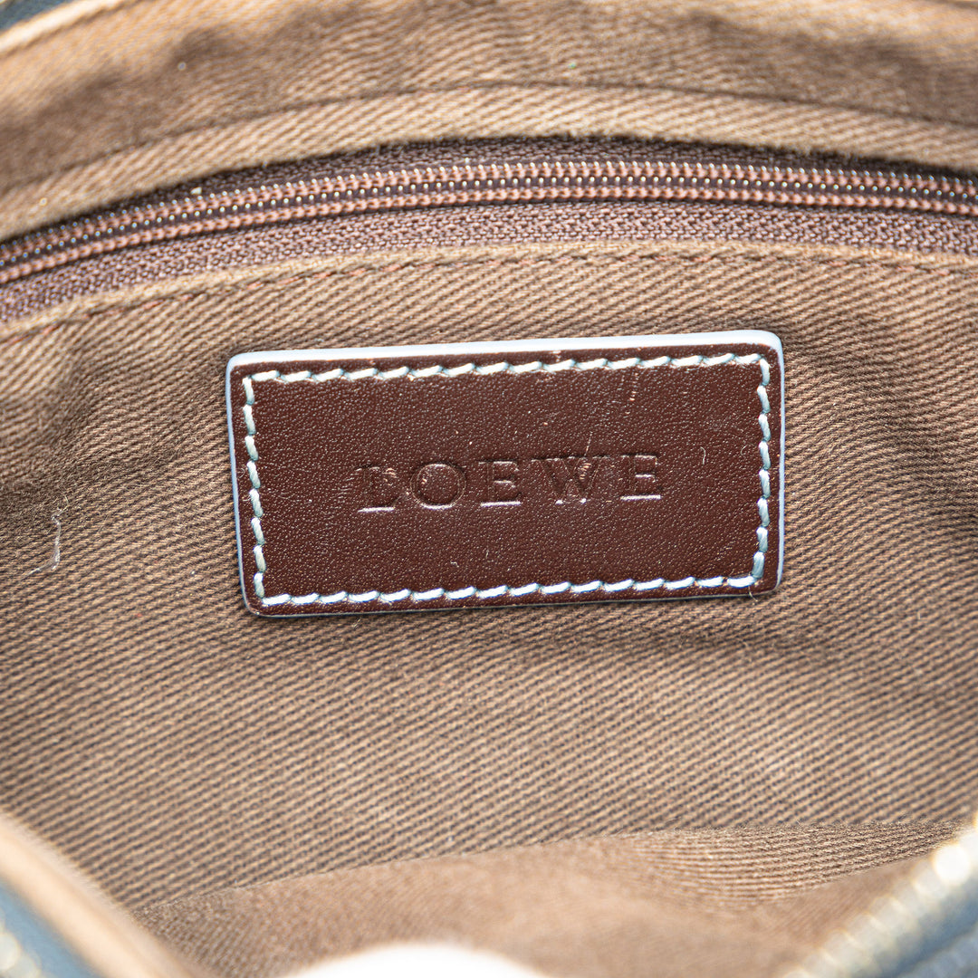 Anagram Coated Canvas Crossbody Blue - Gaby Paris