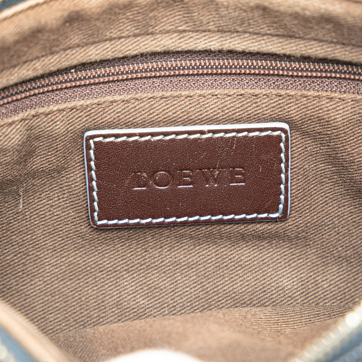 Anagram Coated Canvas Crossbody Blue - Gaby Paris