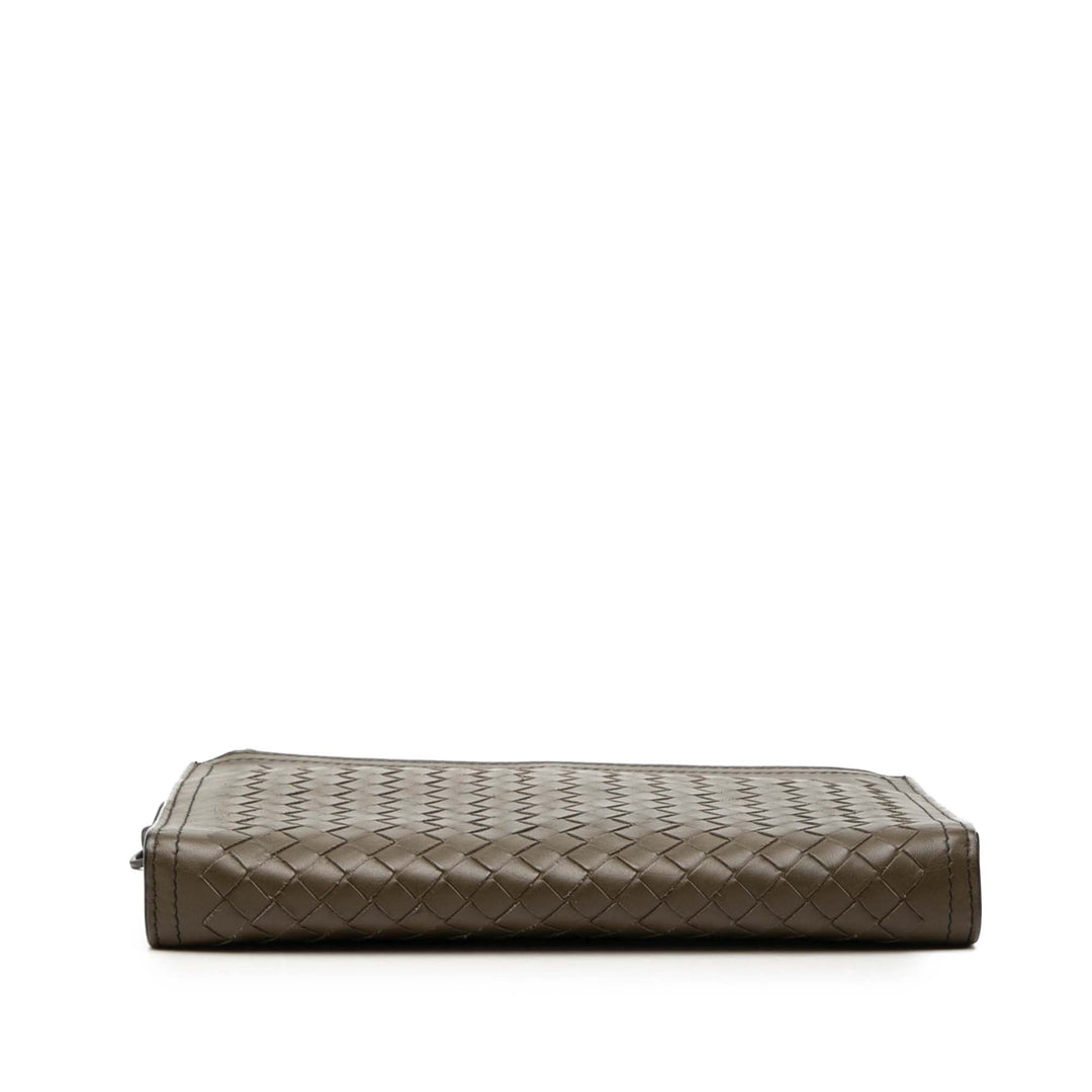 Bottega Veneta Nappa Intrecciato Double Zip Wristlet Pochette