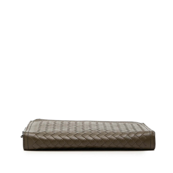 Bottega Veneta Nappa Intrecciato Double Zip Wristlet Pochette
