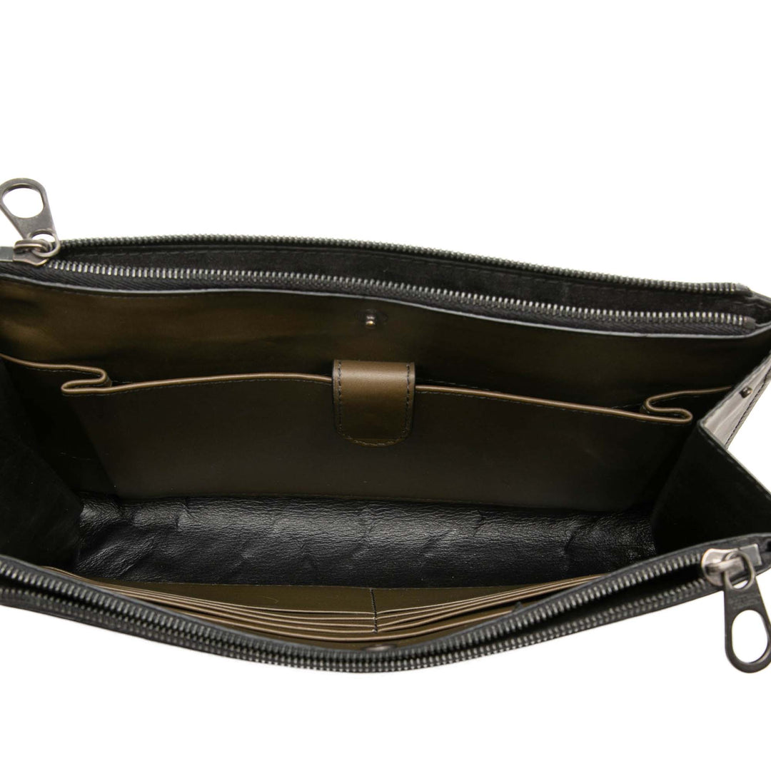 Bottega Veneta Nappa Intrecciato Double Zip Wristlet Pochette