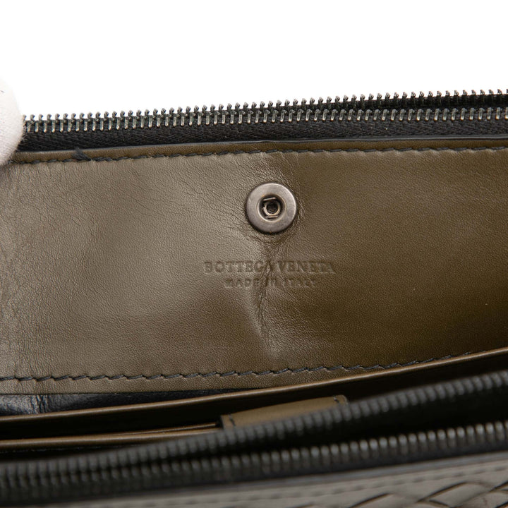 Bottega Veneta Nappa Intrecciato Double Zip Wristlet Pochette