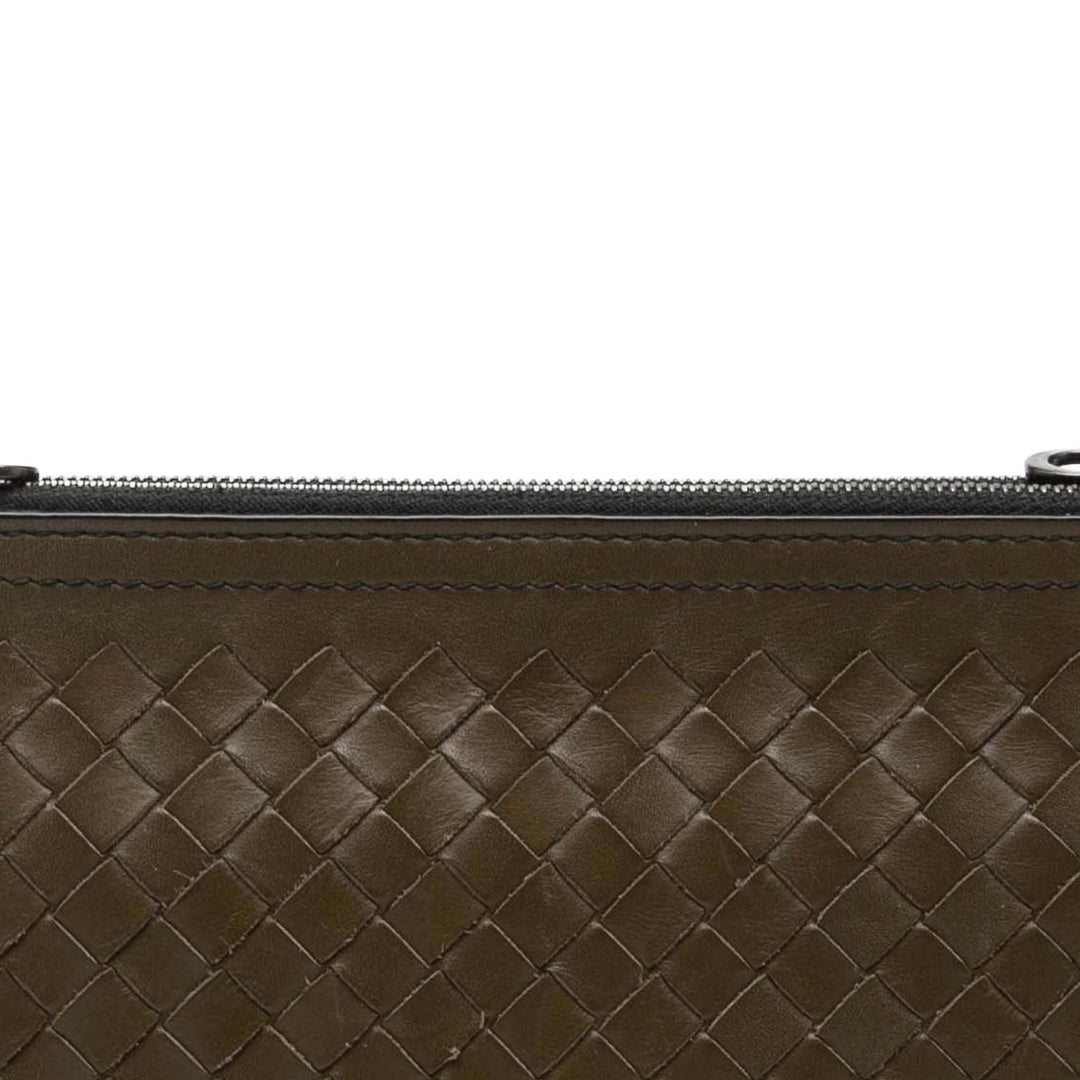 Bottega Veneta Nappa Intrecciato Double Zip Wristlet Pochette