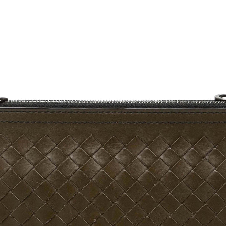 Bottega Veneta Nappa Intrecciato Double Zip Wristlet Pochette