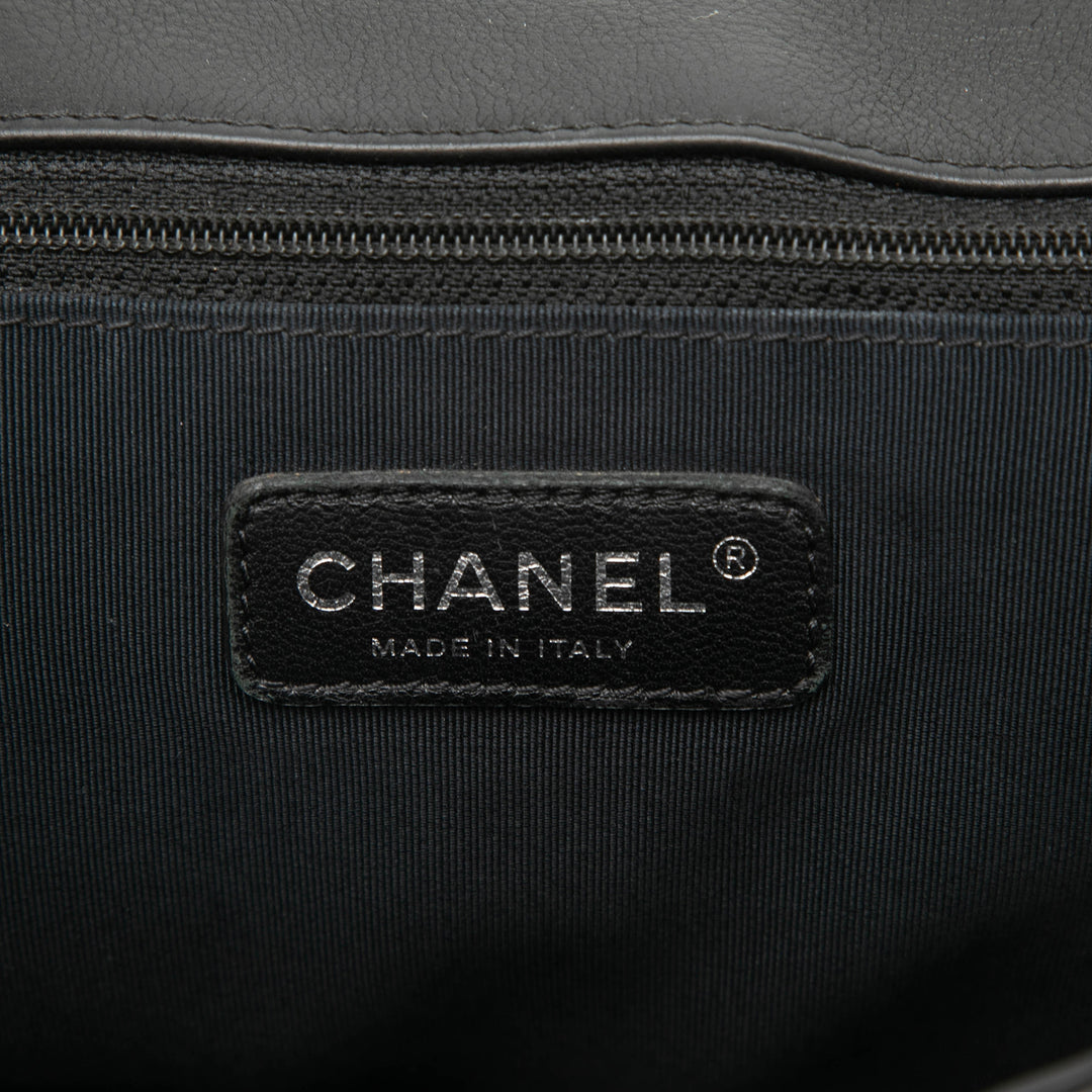 Chanel Large Matelassé Cuir d'agneau Boy à rabat