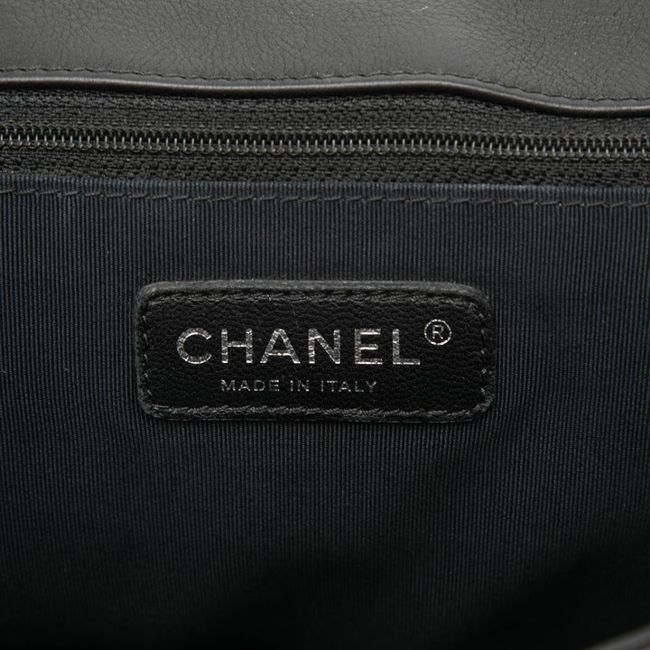 Chanel Large Matelassé Cuir d'agneau Boy à rabat
