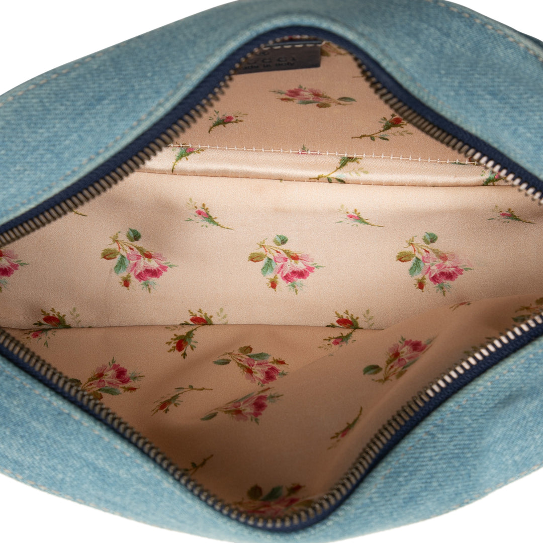 GG Marmont Matelasse Perley Sac Petit Jean Bleu