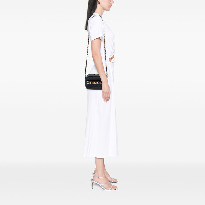 Chanel Matelassé Cuir de veau Logo Enchained Sac caméra