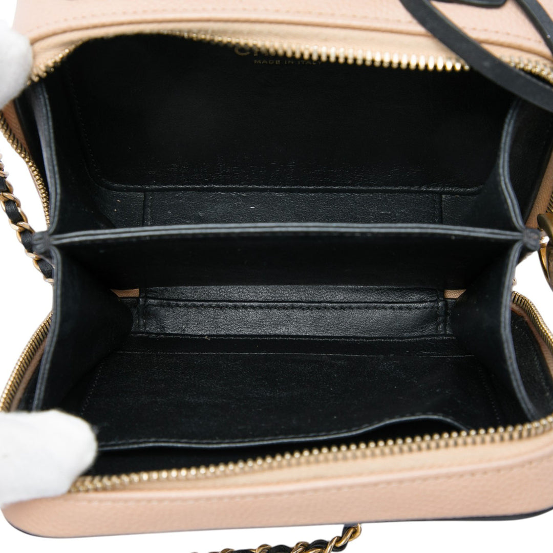 Bicolore CC Filigree Vanity Petit Cuir caviar Marron