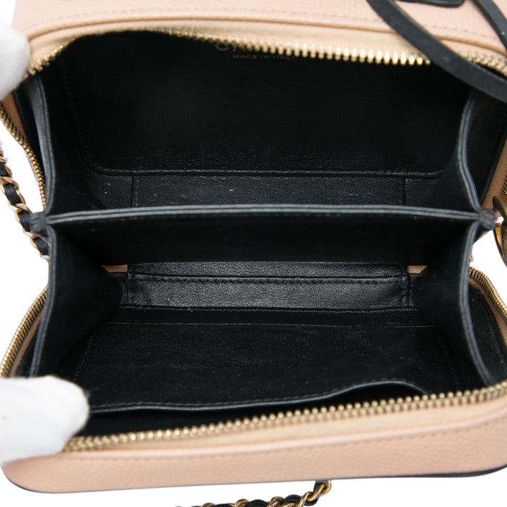 Bicolore CC Filigree Vanity Petit Cuir caviar Marron