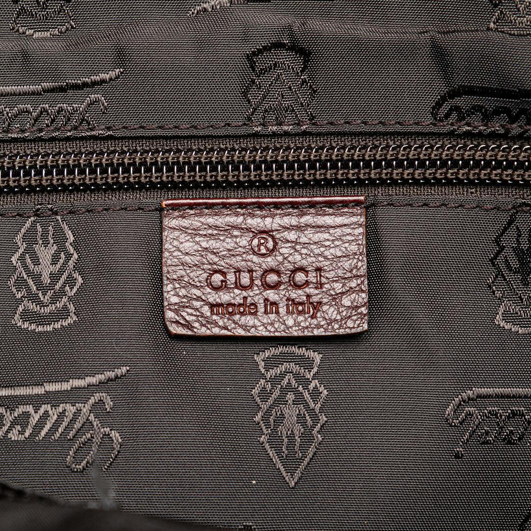 Leather Crossbody Bag Brown - Gaby Paris