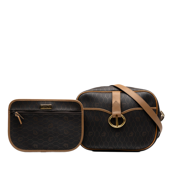 Dior Sac bandoulière Honeycomb Toile enduite Noir – vue 7 – GABY PARIS
