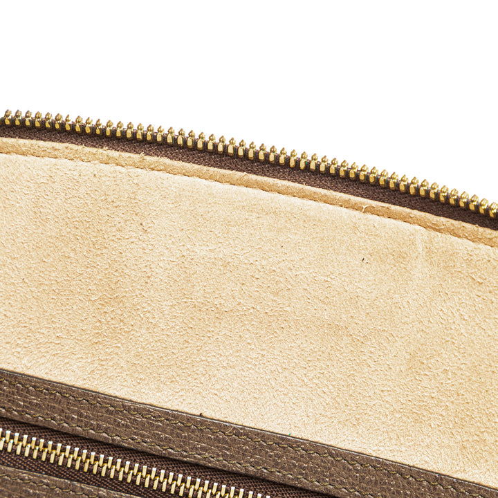 Medium GG Supreme Ophidia Web Satchel Brown - Gaby Paris