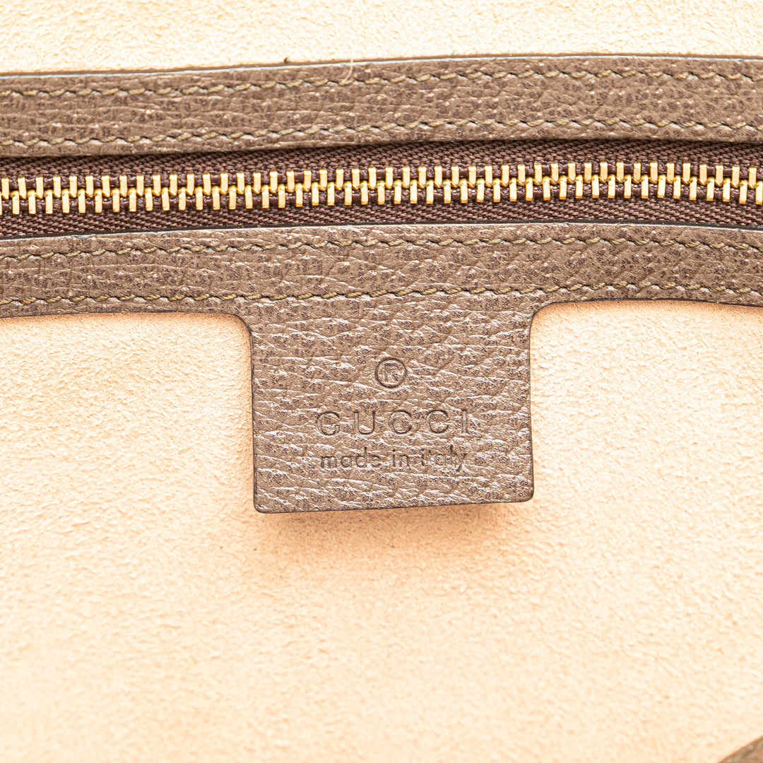 Medium GG Supreme Ophidia Web Satchel Brown - Gaby Paris