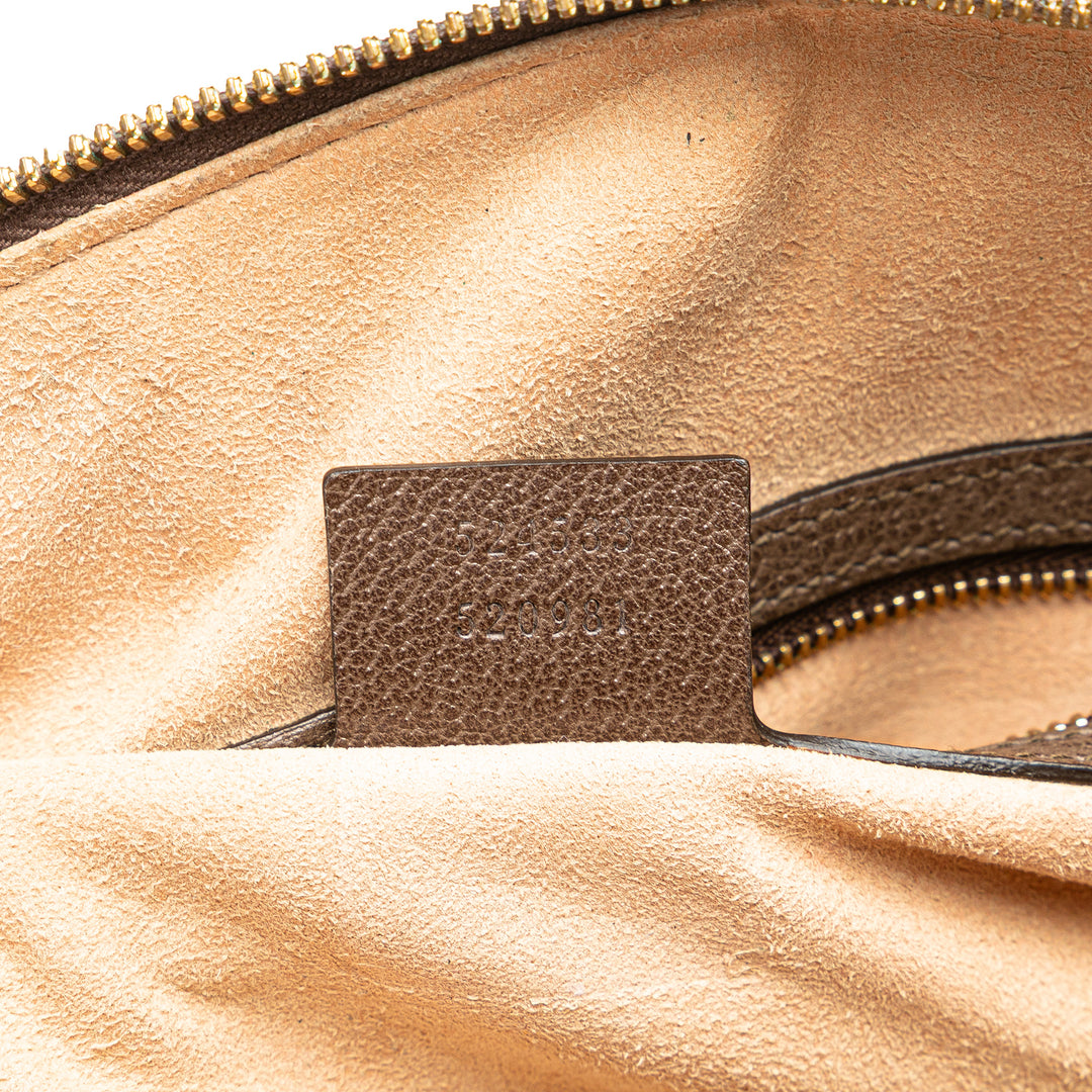 Medium GG Supreme Ophidia Web Satchel Brown - Gaby Paris