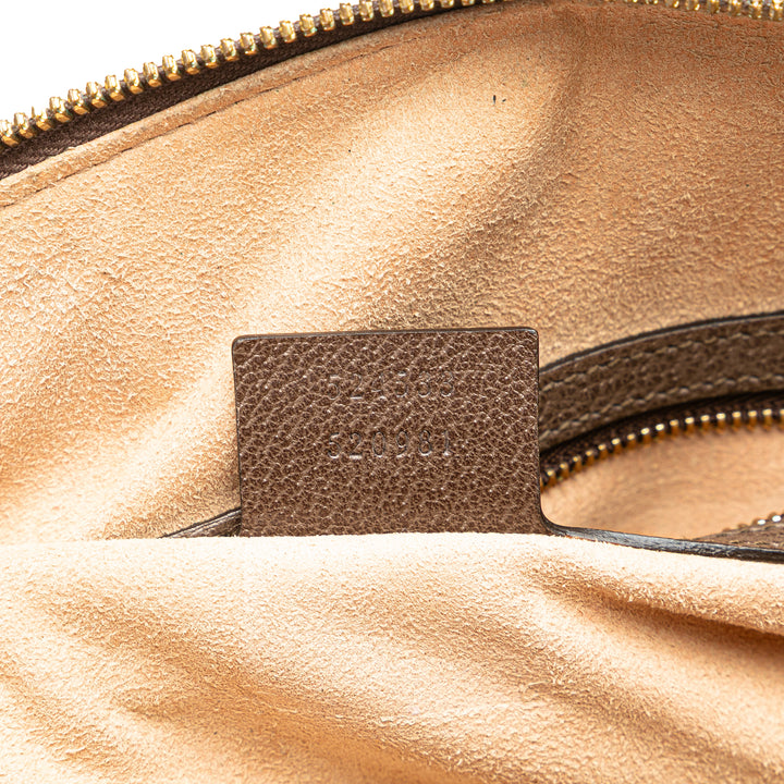 Medium GG Supreme Ophidia Web Satchel Brown - Gaby Paris