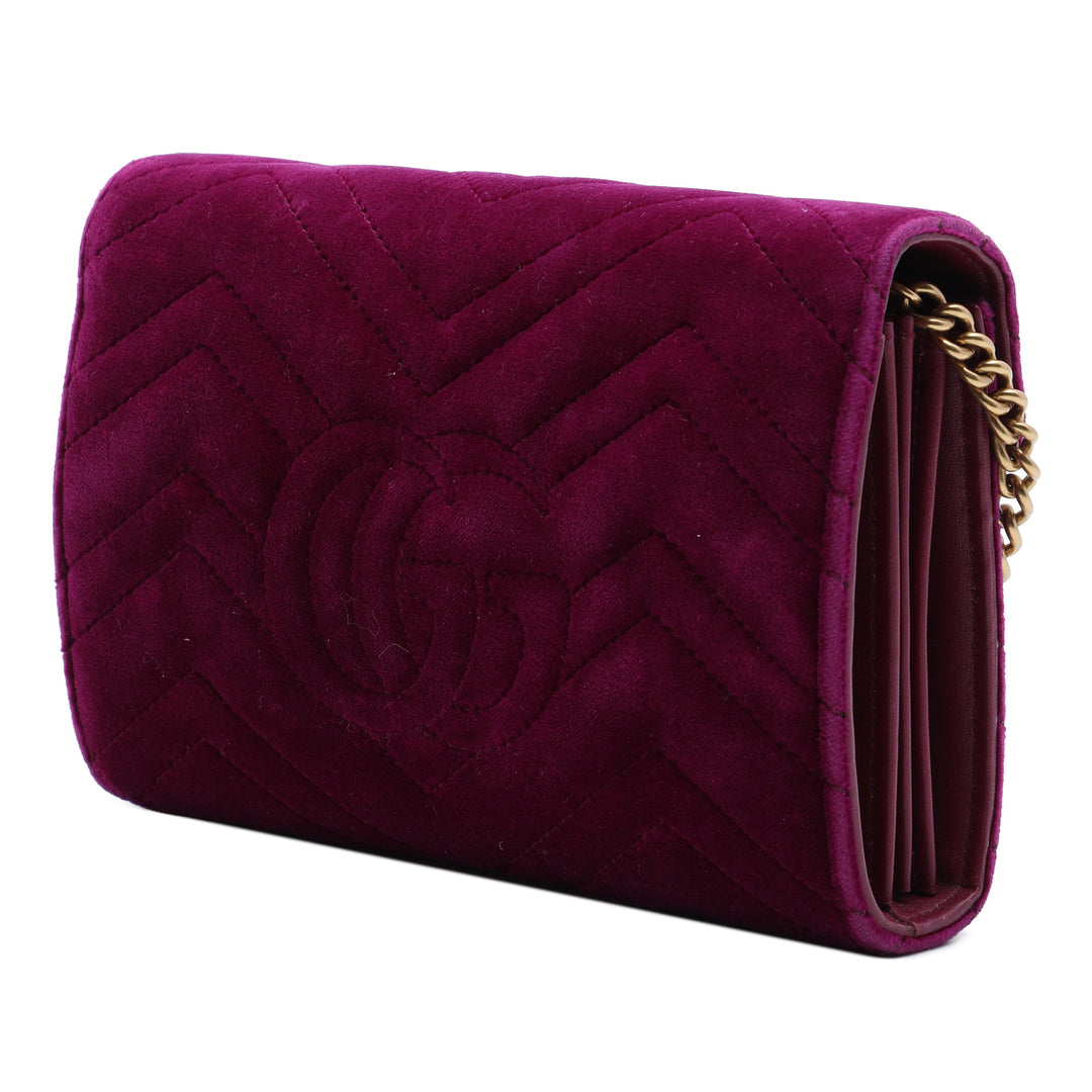 GG Marmont Matelasse Wallet on Chain Violet