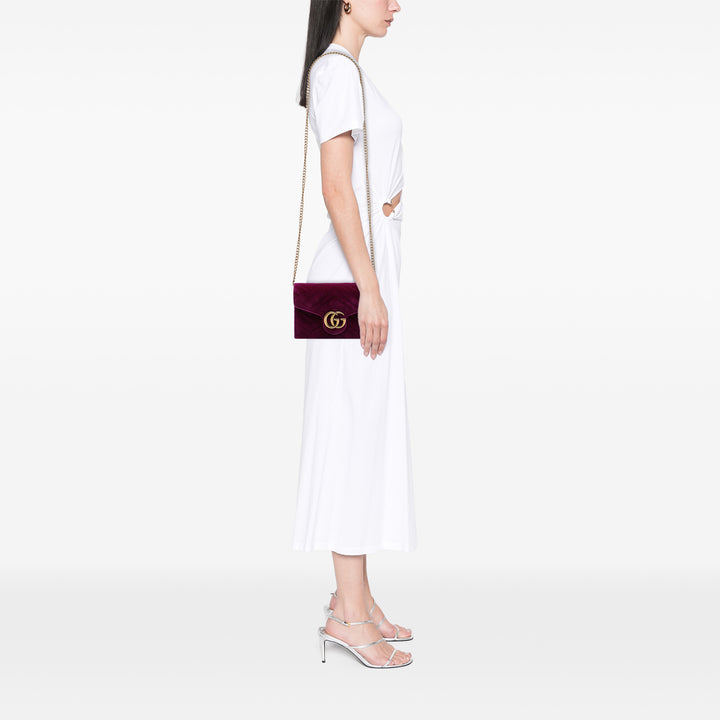 GG Marmont Matelasse Wallet on Chain Violet