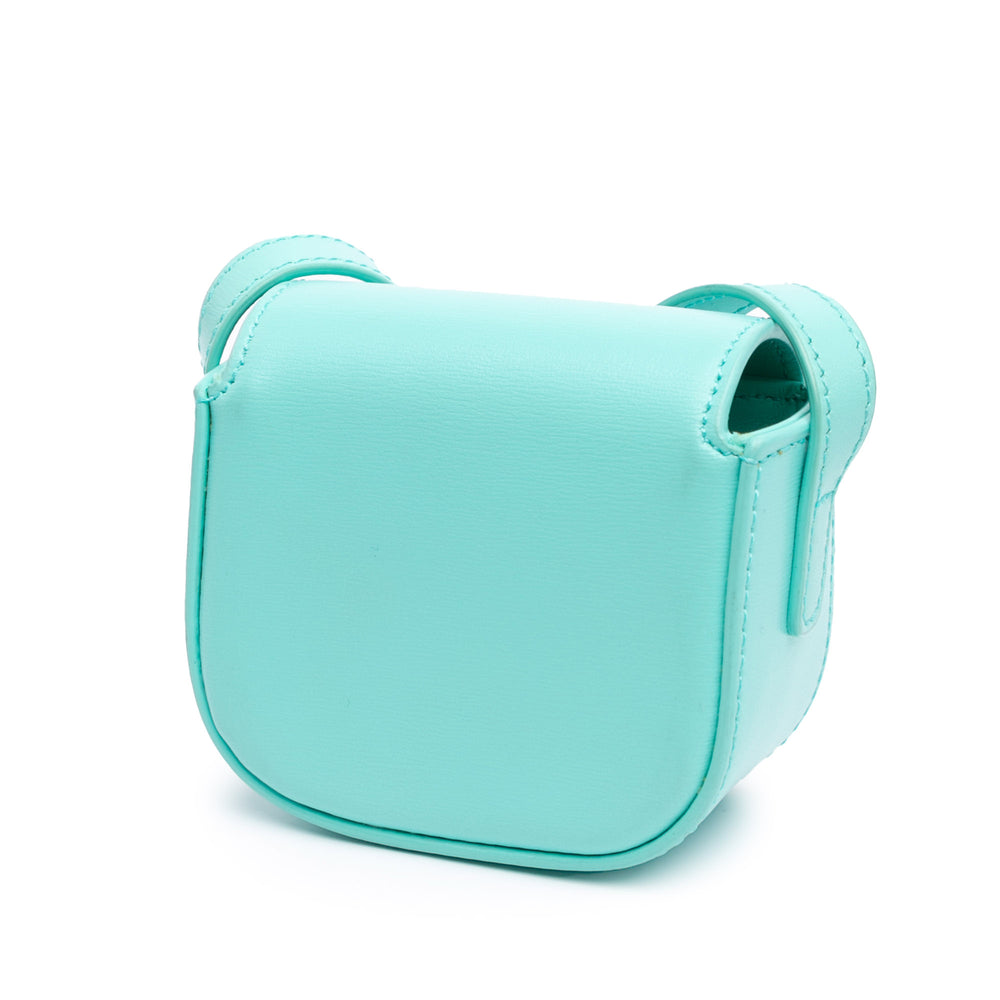 Leather Triomphe AirPods Case with Strap Blue - Gaby Paris