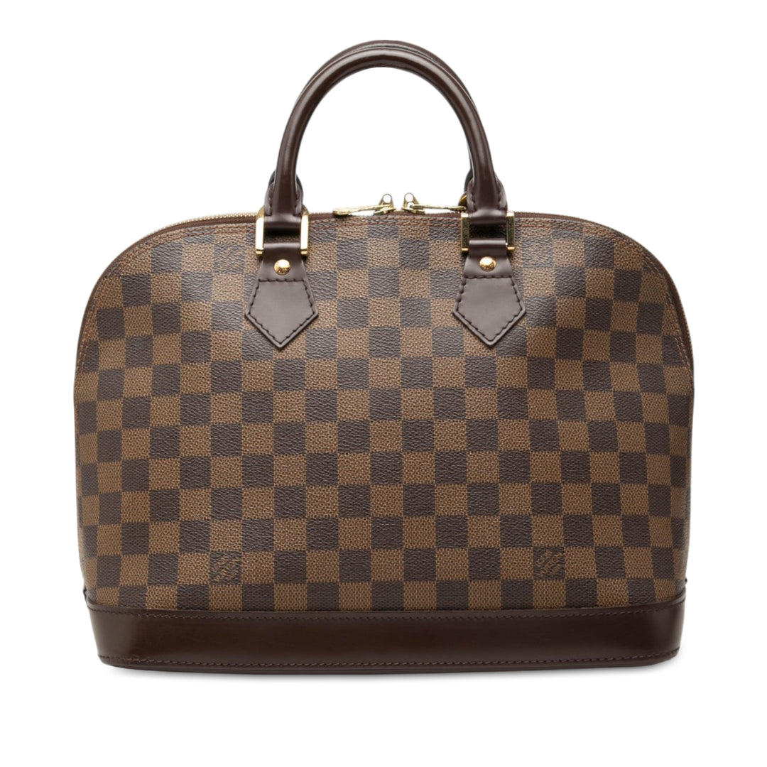 Louis Vuitton Sac à main Alma Damier Ébène PM Marron – vue principale – GABY PARIS