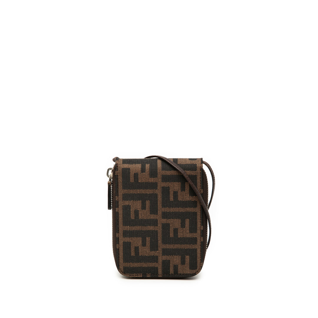 Fendi Sac bandoulière Wallet on Strap Zucca Marron – vue 1 – GABY PARIS