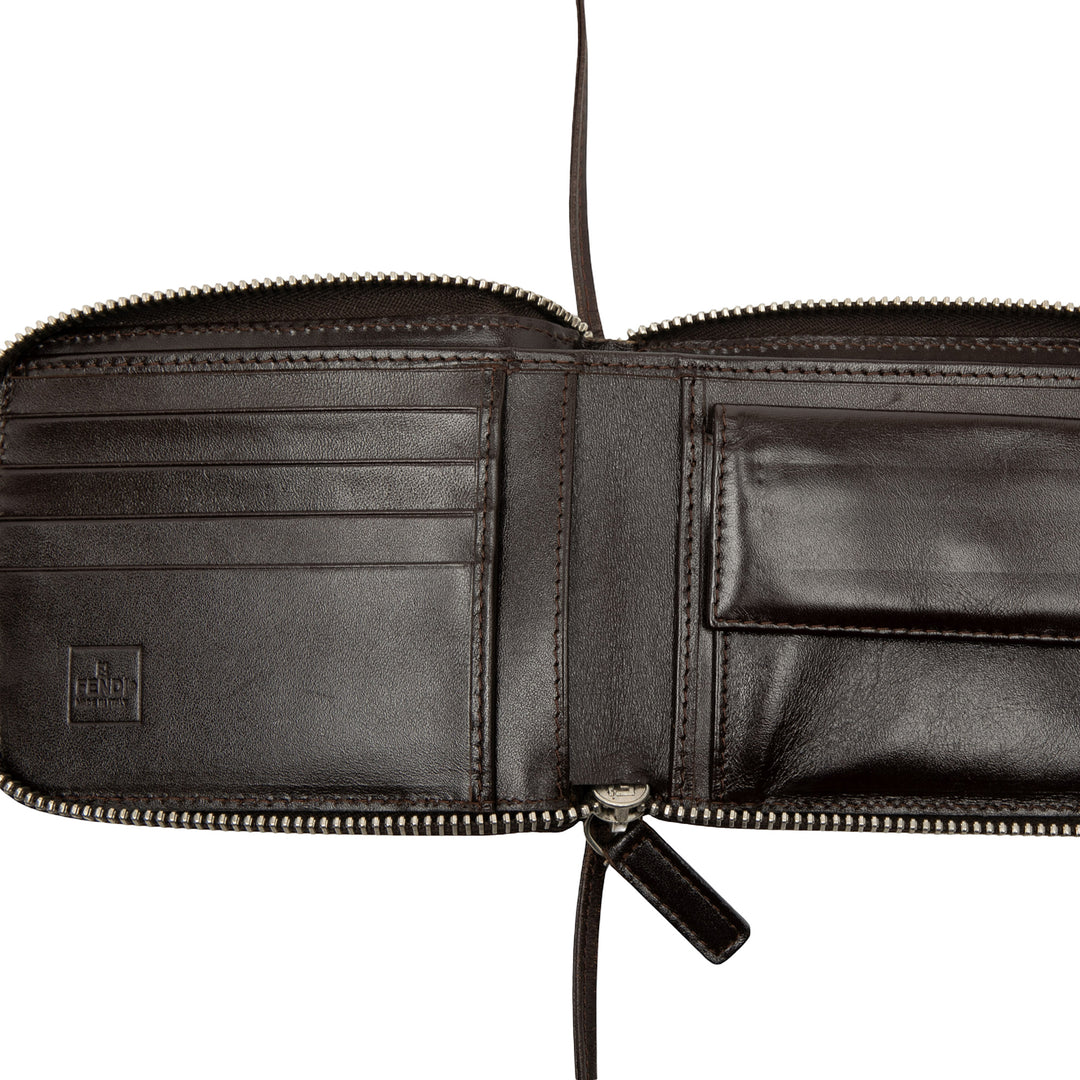 Fendi Sac bandoulière Wallet on Strap Zucca Marron – vue 4 – GABY PARIS